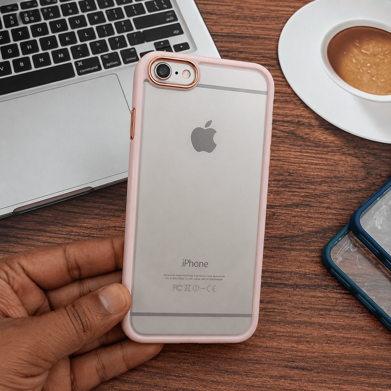 Transparent Design Case For iPhone 6 Electroplating Camera Phone Cover Pink Onezeros.in