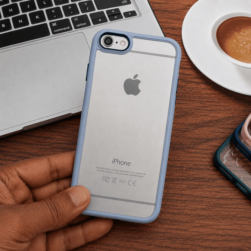 Transparent Design Case For iPhone 6 Electroplating Camera Phone Cover Onezeros.in