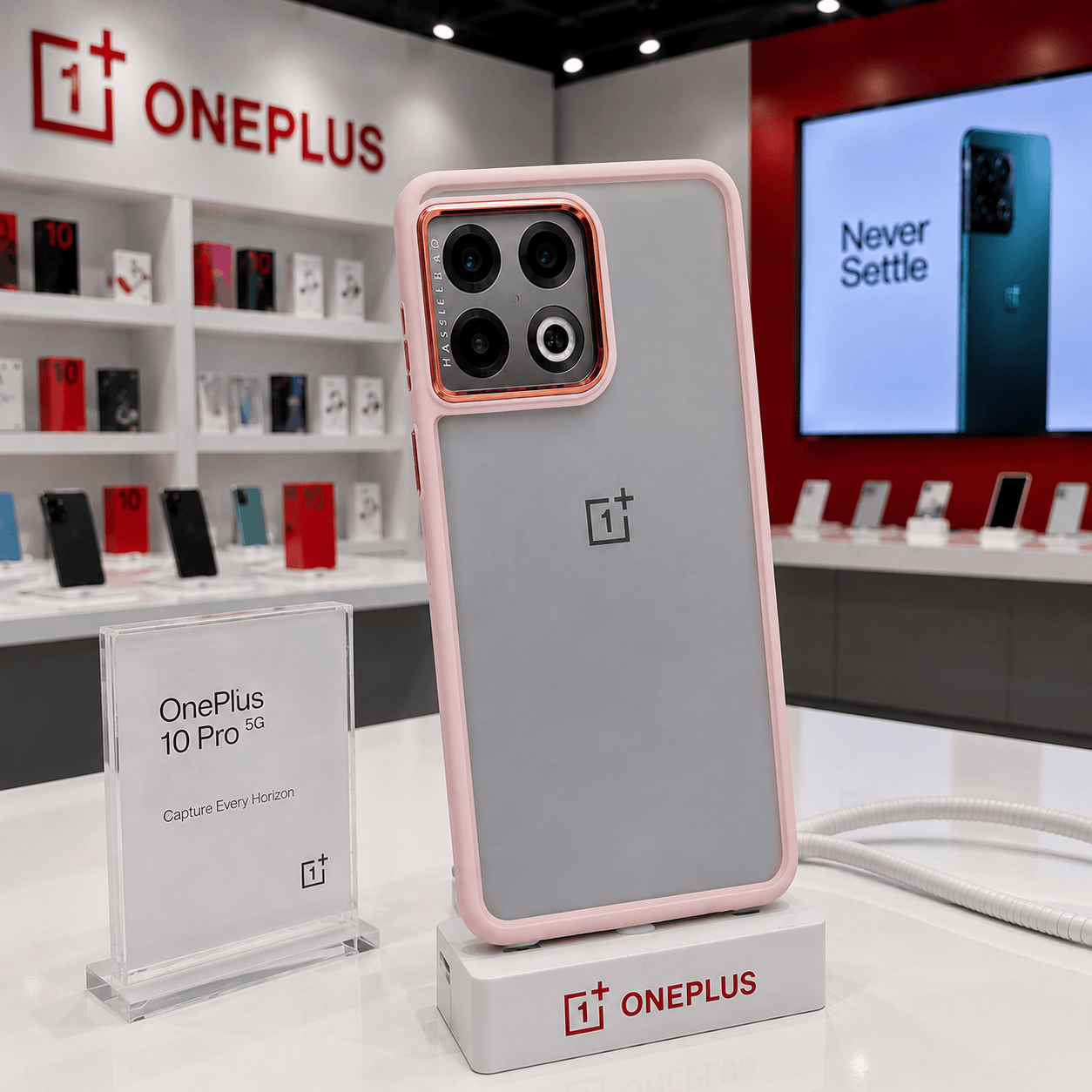 Transparent Design Case For OnePlus 10 Pro 5G Electroplating Camera Phone Cover Pink Onezeros.in