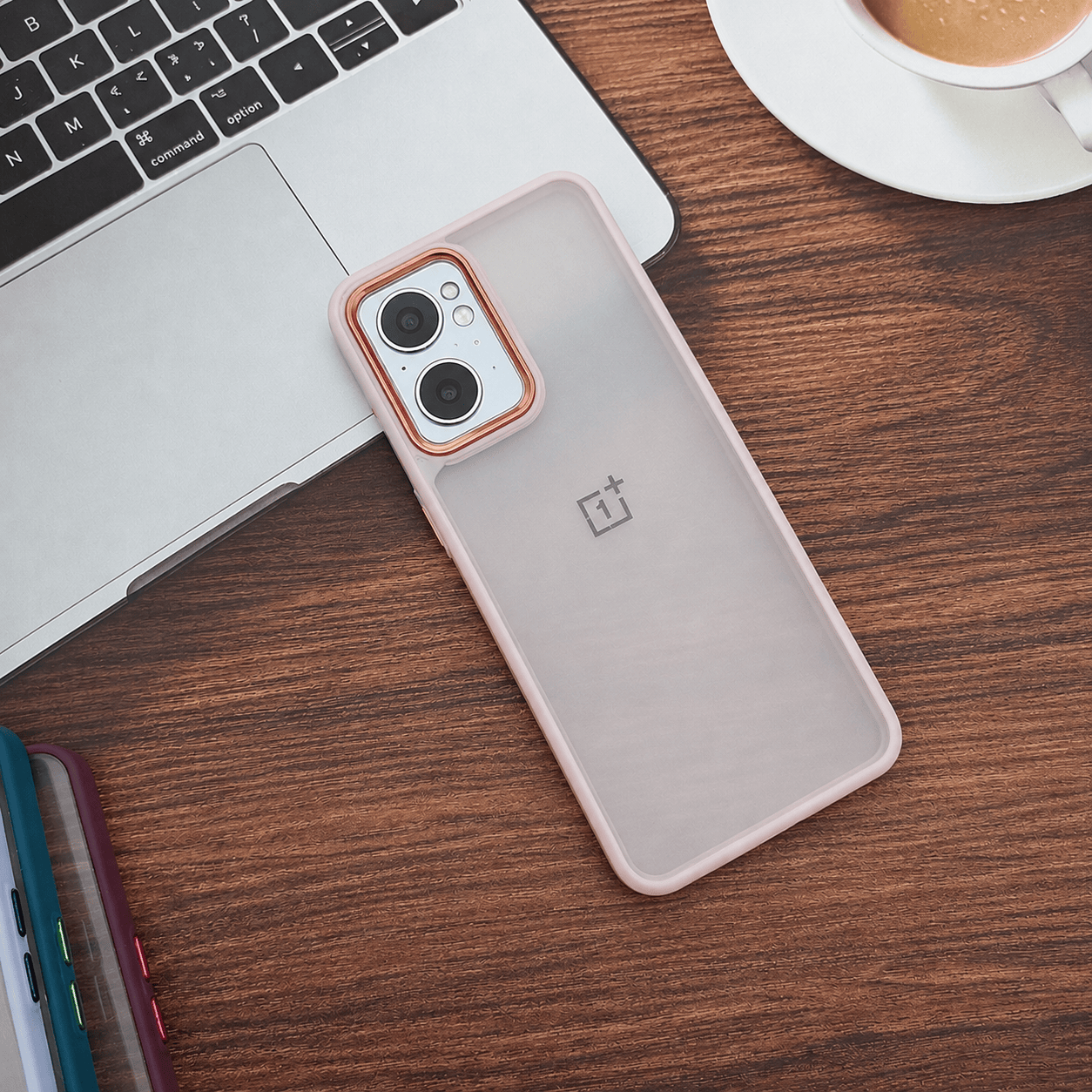 Transparent Design Case For OnePlus Nord CE 2 5G Electroplating Camera Phone Cover Pink Onezeros.in