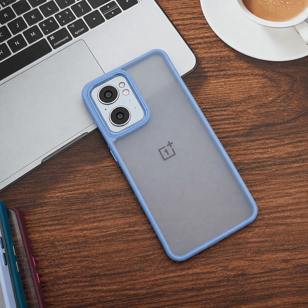 Transparent Design Case For OnePlus Nord CE 2 5G Electroplating Camera Phone Cover Cyan Onezeros.in