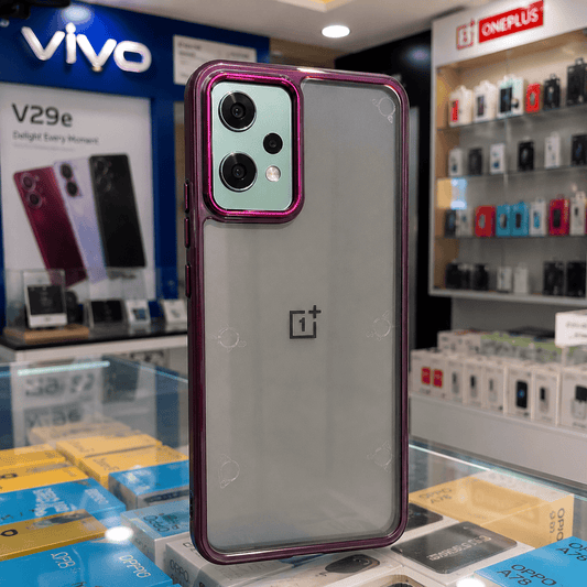 Transparent Design Case For OnePlus Nord CE 2 Lite 5G Electroplating Camera Phone Cover Maroon Onezeros.in