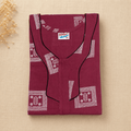 Udhaya Women's 100% Cotton Printed Nighty with Piping Neckline & One Pocket XXL OneZeros