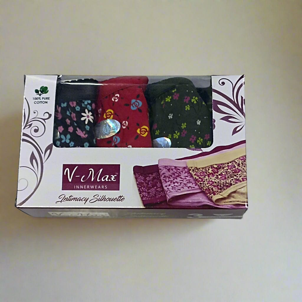 V-Max Printed Cotton Panties for Women – Wholesale Pack of 12 | Assorted Colors OneZeros