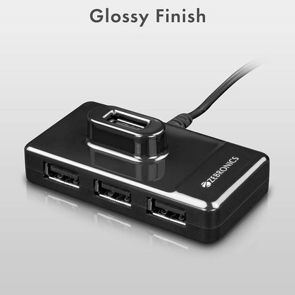 ZEBRONICS Zeb-100HB 4 Ports USB Hub for Laptop, Computers Onezeros.in