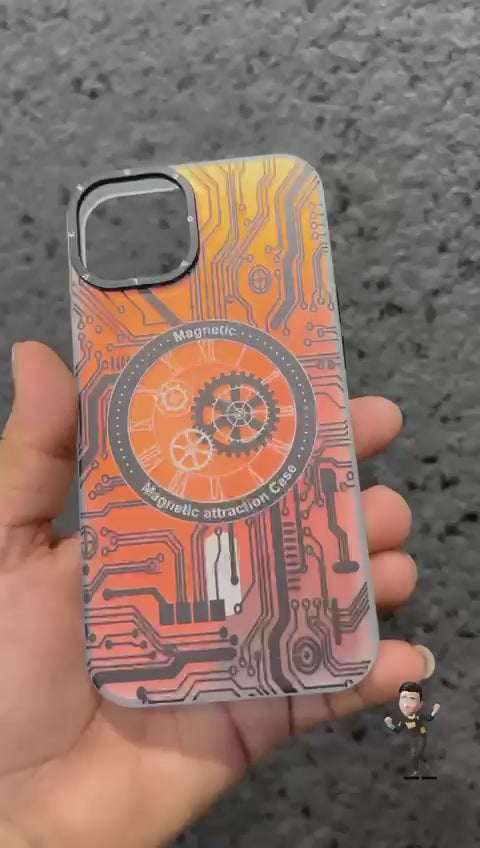 3D Glaze Icons Mag Safe Back Cover for iPhone 11 Phone Case