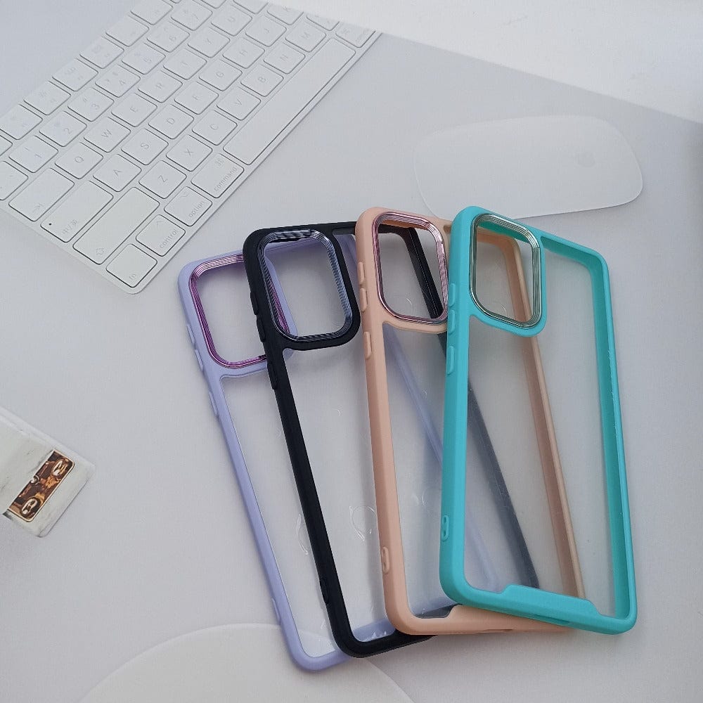 Electroplating Camera Frame Cell Phone Case for iPhone 12 Pro Back Cover