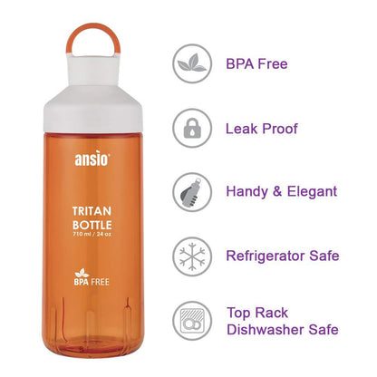Ansio Tritan Water Bottle for Kids (710 ml) Onezeros.in