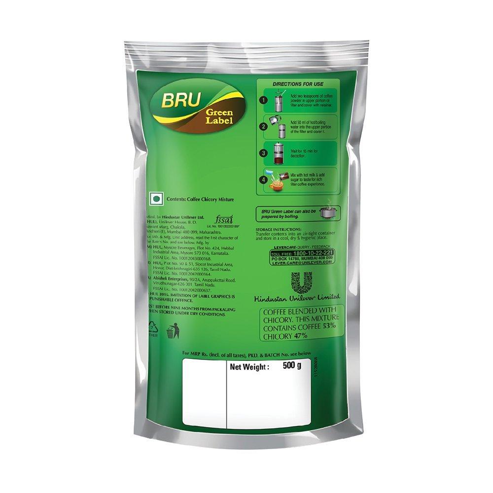 Bru Green Label Filter Coffee 500 grams bru