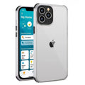 Colorful Camera Lens Protect Transparent Phone Case for iPhone 12 Black Onezeros.in