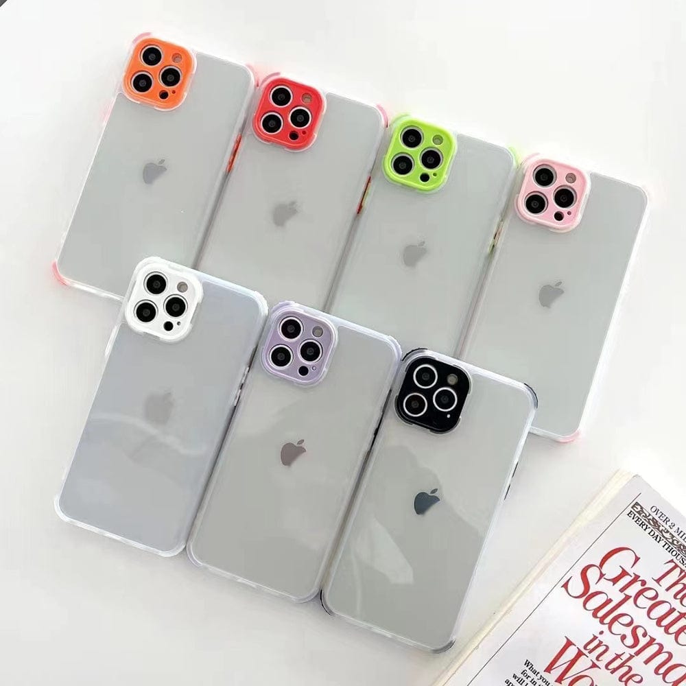 Colorful Camera Lens Protect Transparent Phone Case for iPhone 13 Pro Max Onezeros.in