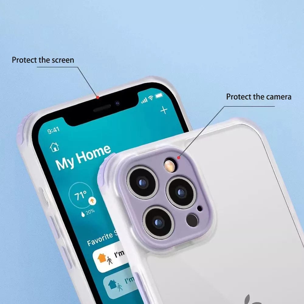 Colorful Camera Lens Protect Transparent Phone Case for iPhone 13 Pro Onezeros.in