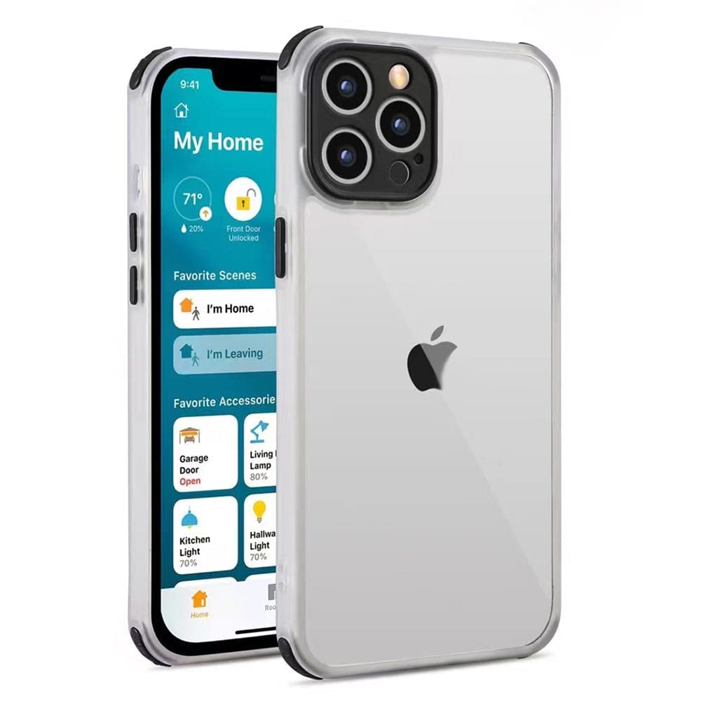 Colorful Camera Lens Protect Transparent Phone Case for iPhone 13 Pro Black Onezeros.in