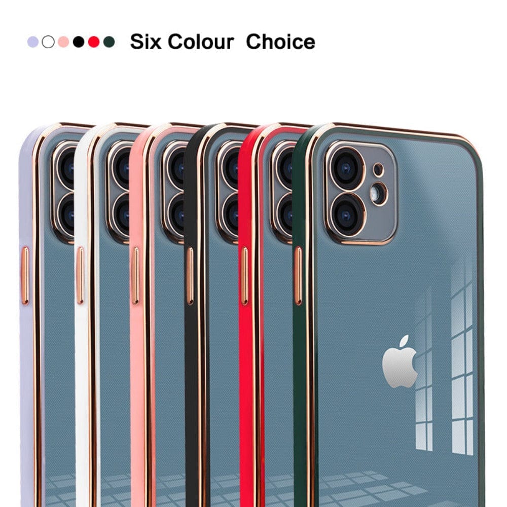 Electroplated Transparent Clear Frame Phone Case For iPhone 12 Mini Onezeros.in