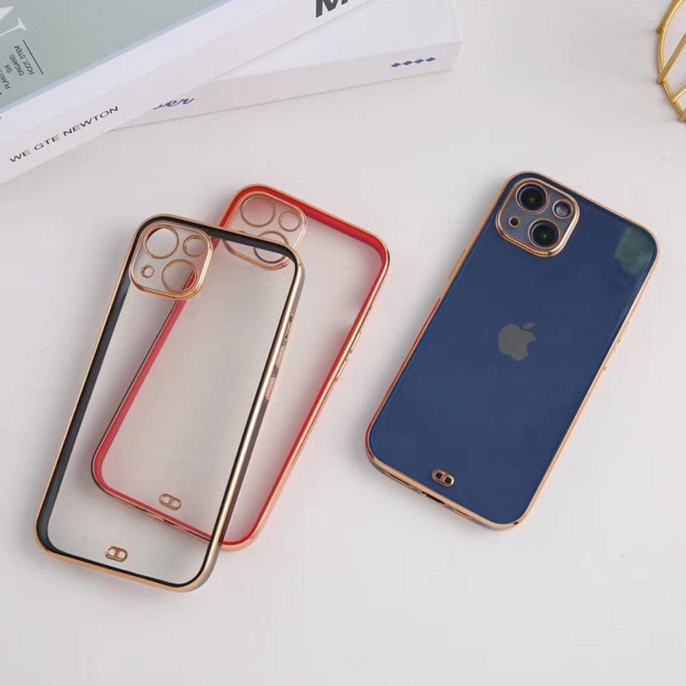 Electroplated Transparent Clear Frame Phone Case For iPhone X/XS Onezeros.in