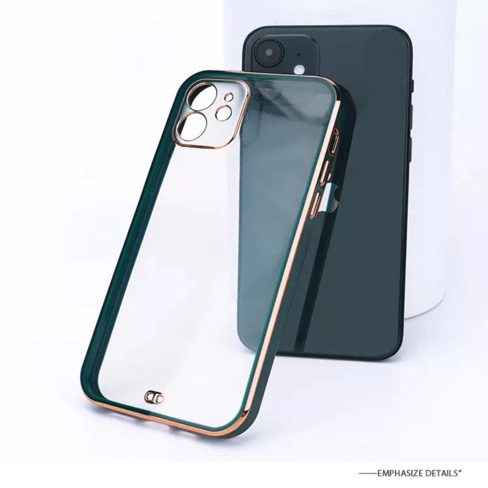 Electroplated Transparent Clear Frame Phone Case For iPhone X/XS Onezeros.in