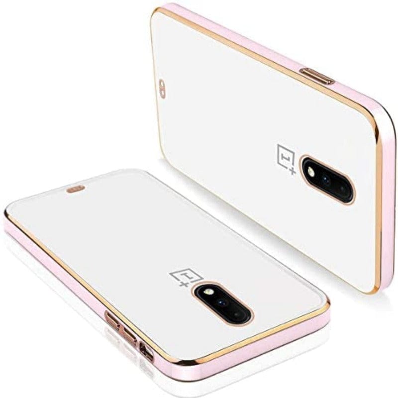 Electroplated Transparent Clear Frame Phone Case For OnePlus 7 Onezeros.in