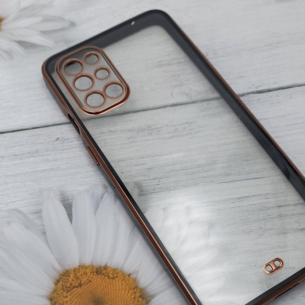 Electroplated Transparent Clear Frame Phone Case For OnePlus 9R Onezeros.in