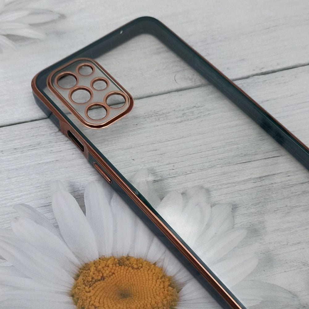 Electroplated Transparent Clear Frame Phone Case For OnePlus 9R Onezeros.in
