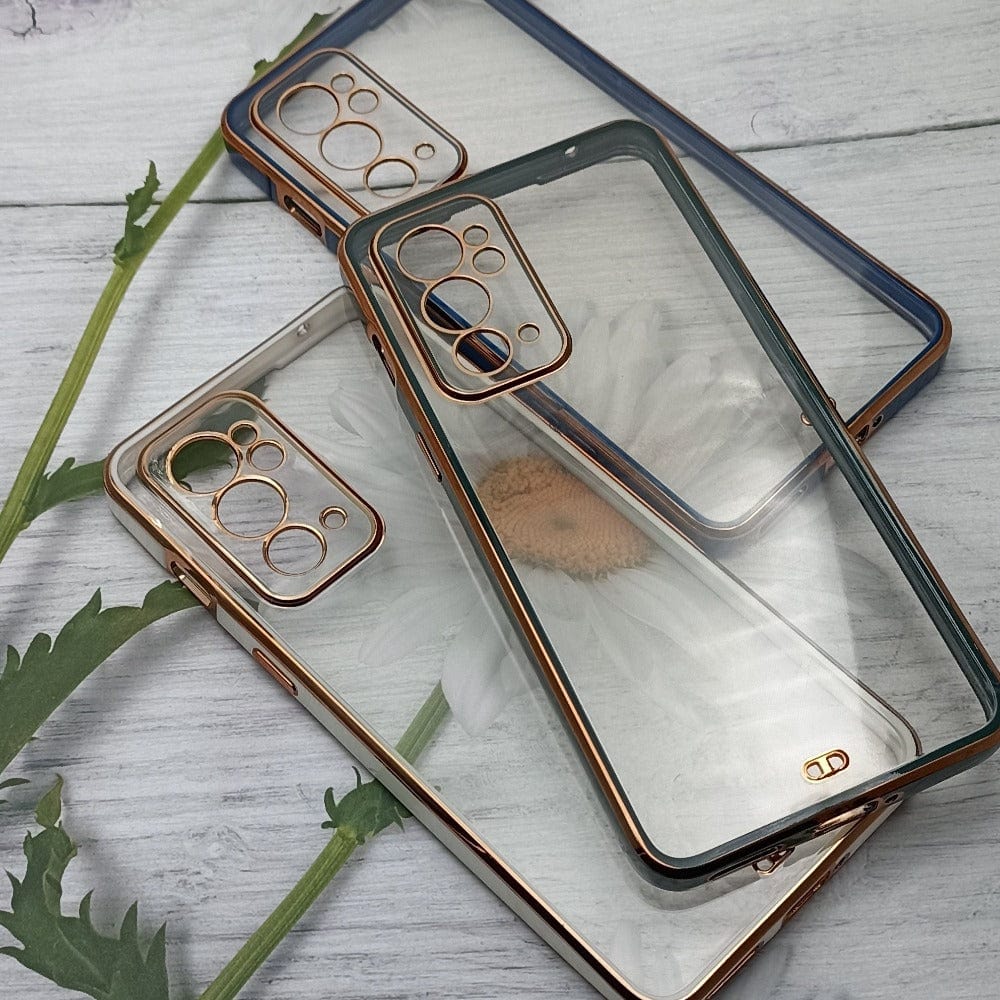 Electroplated Transparent Clear Frame Phone Case For OnePlus 9RT 5G Onezeros.in