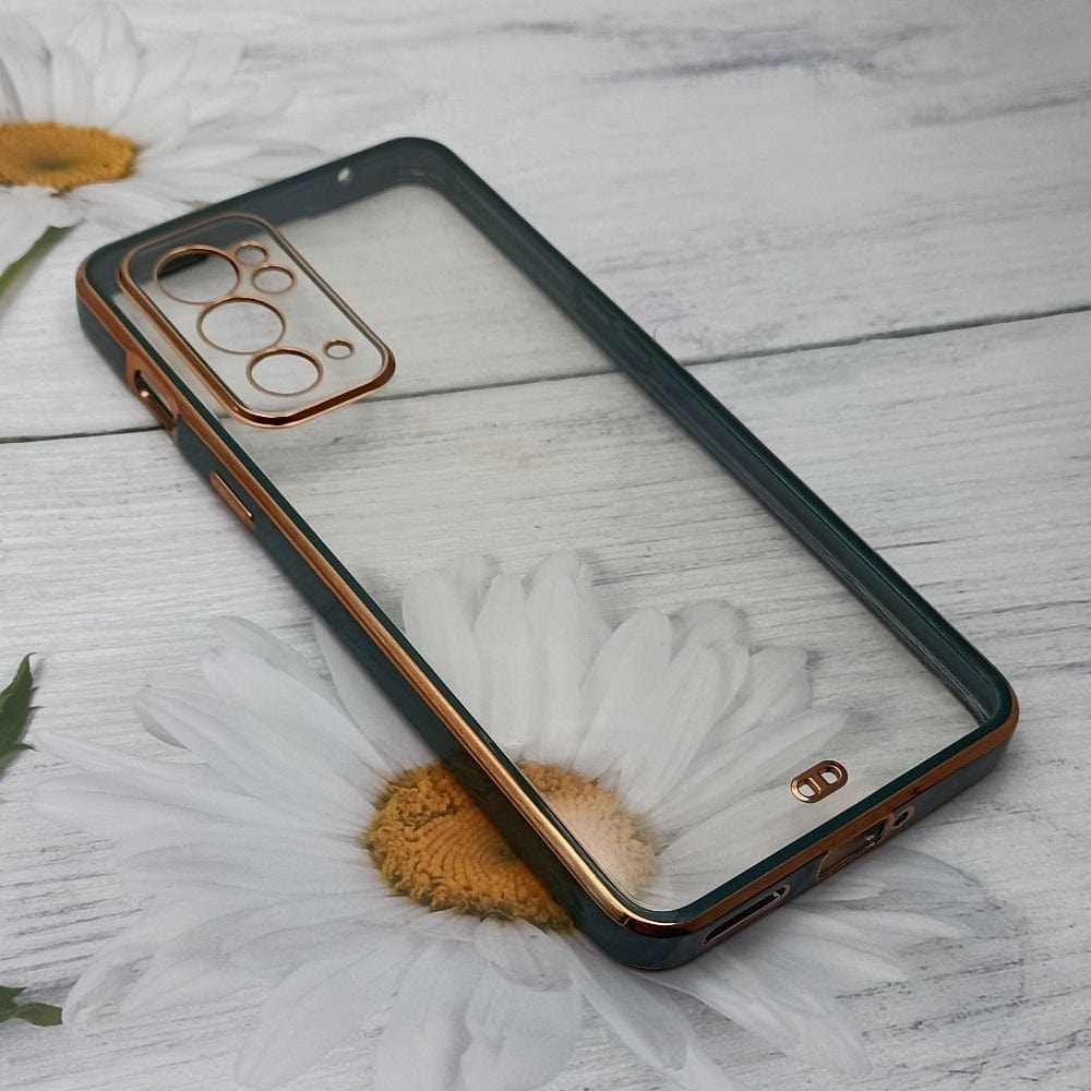 Electroplated Transparent Clear Frame Phone Case For OnePlus 9RT 5G Onezeros.in