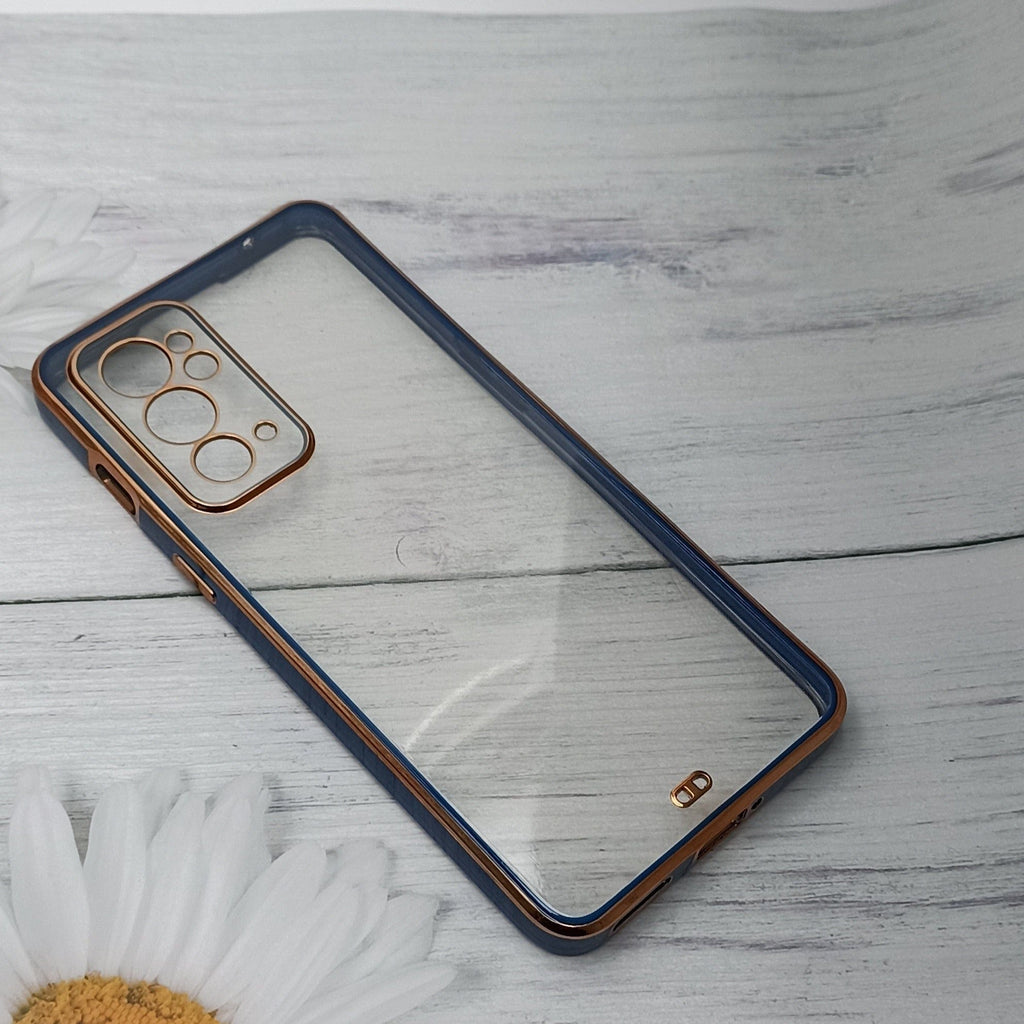 Electroplated Transparent Clear Frame Phone Case For OnePlus 9RT 5G Onezeros.in