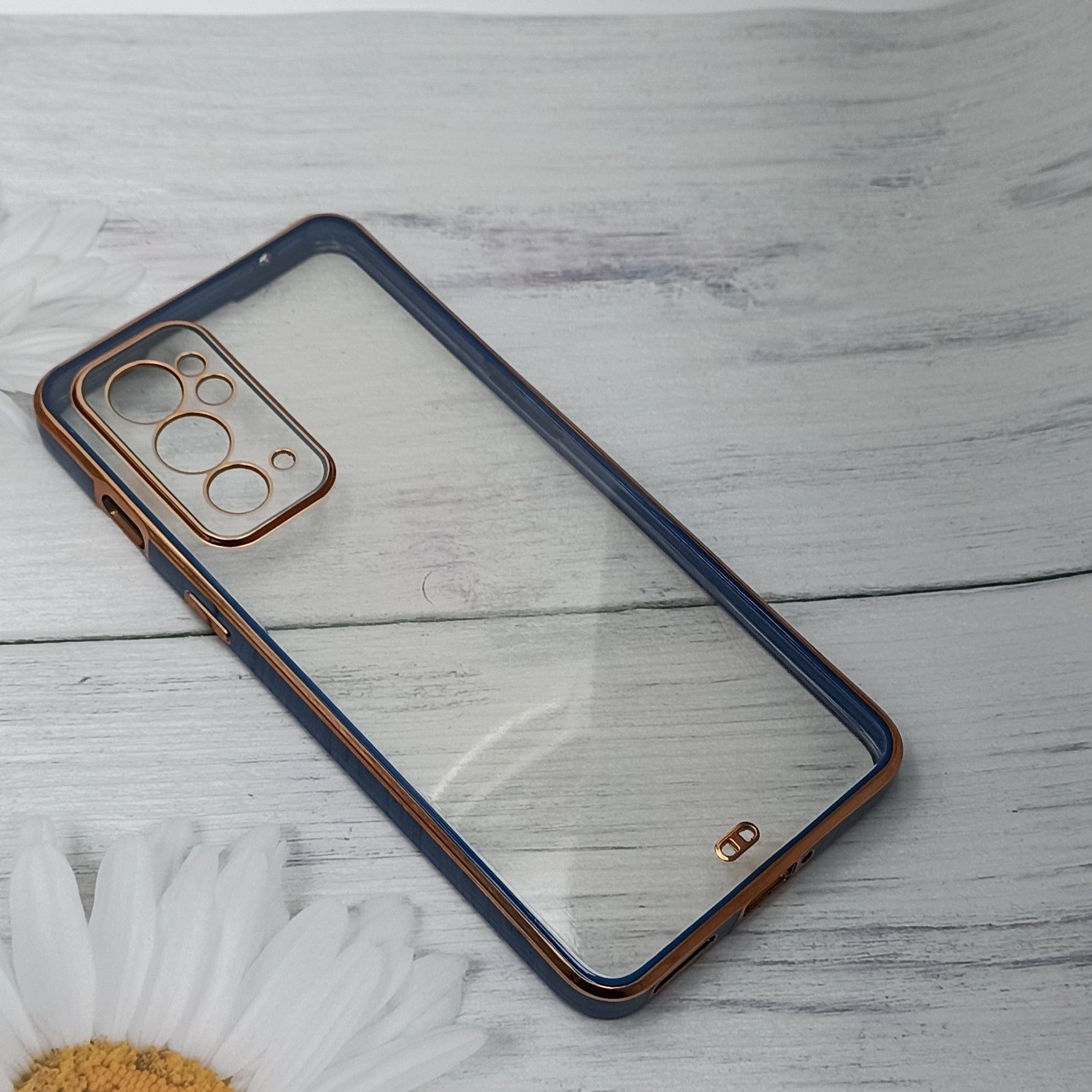 Electroplated Transparent Clear Frame Phone Case For OnePlus 9RT 5G Onezeros.in