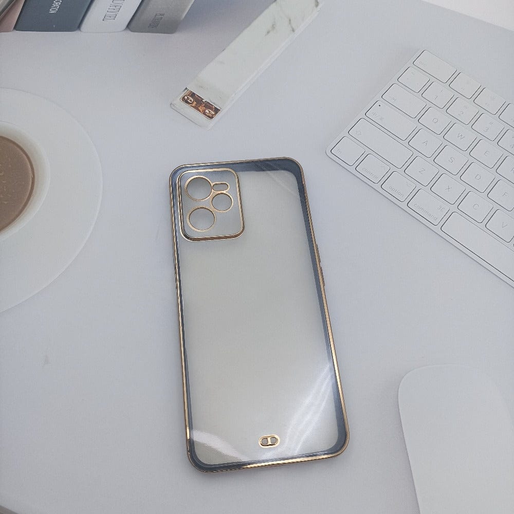 Electroplated Transparent Clear Frame Phone Case For Realme Narzo 50A Prime/Realme C35 Onezeros.in