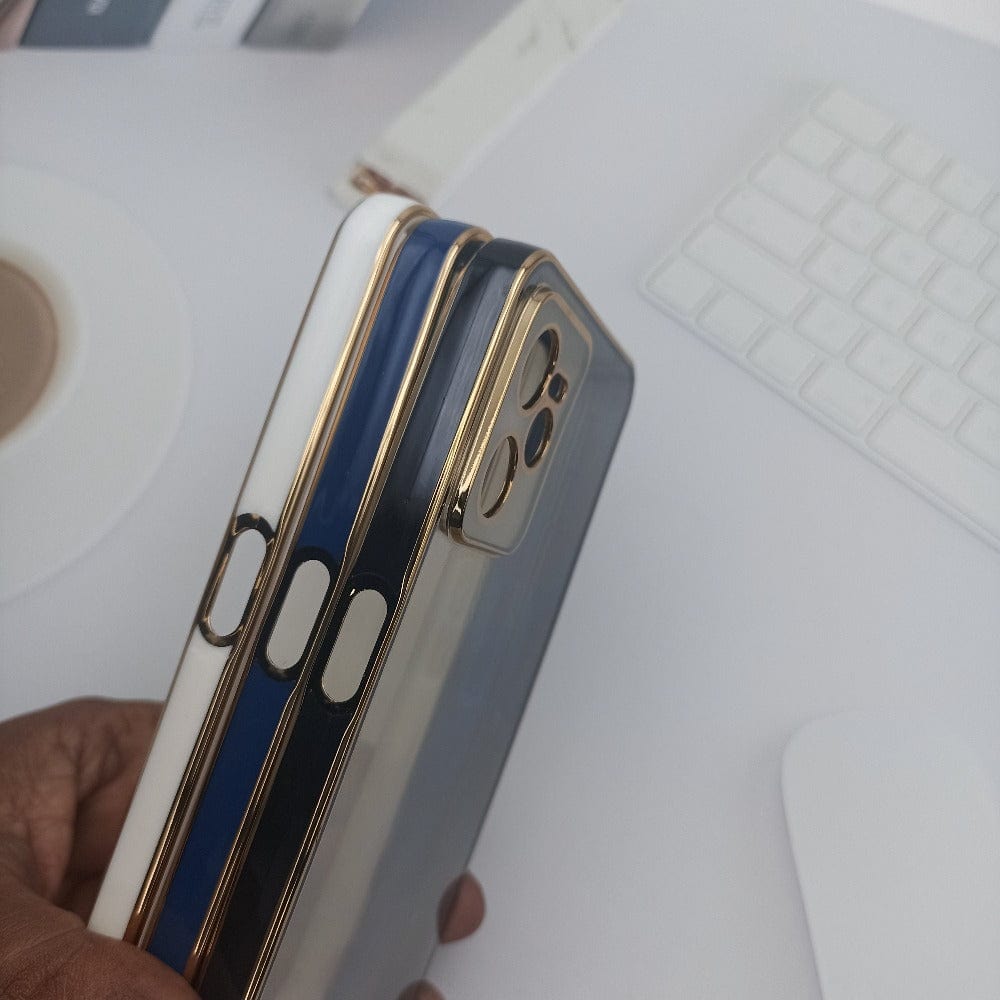 Electroplated Transparent Clear Frame Phone Case For Realme Narzo 50A Prime/Realme C35 Onezeros.in