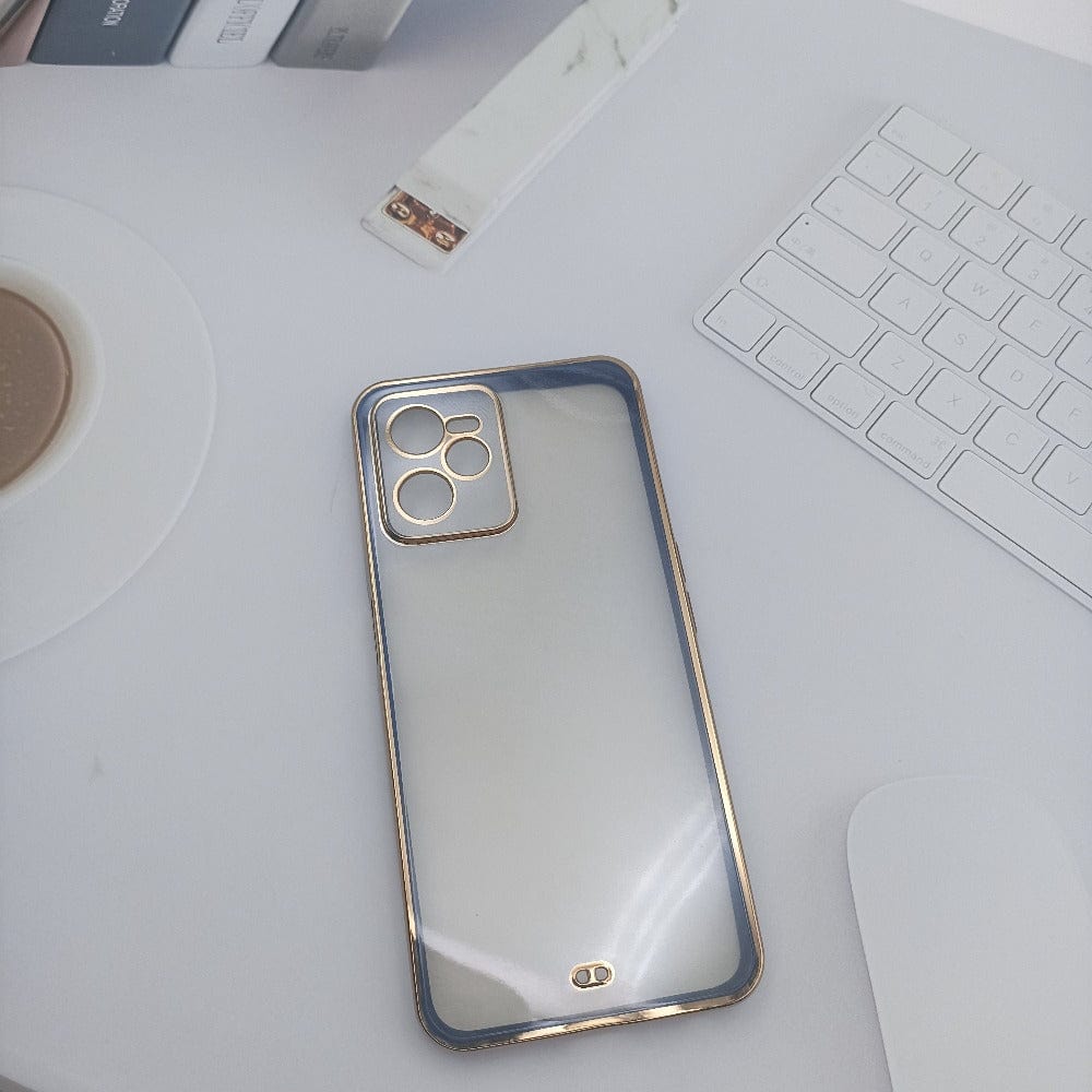 Electroplated Transparent Clear Frame Phone Case For Realme Narzo 50A Prime/Realme C35 Onezeros.in