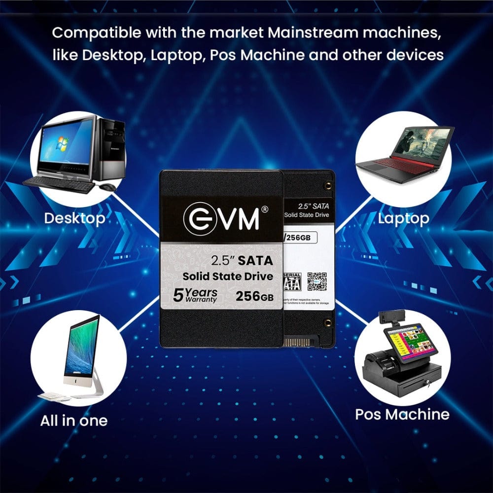 EVM 256GB SSD 2.5" INCH SATA Storage Devices for Computers Onezeros.in