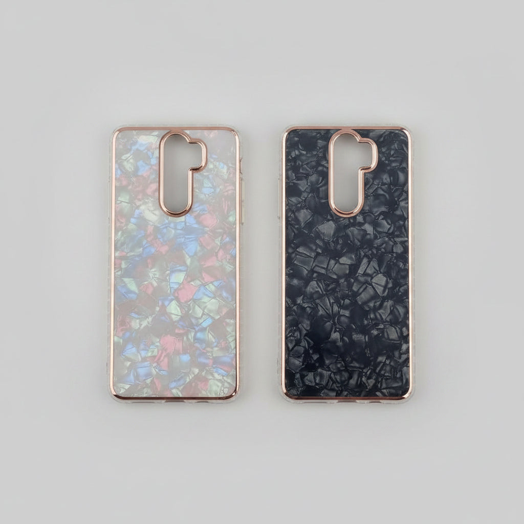 Marble Pattern Back Cover For Redmi Note 8 Pro Phone Case With Pop Up Holder Black Onezeros.in