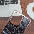 Marble Pattern Back Cover For Vivo V23 5G Phone Case With Pop Up Holder Black Onezeros.in