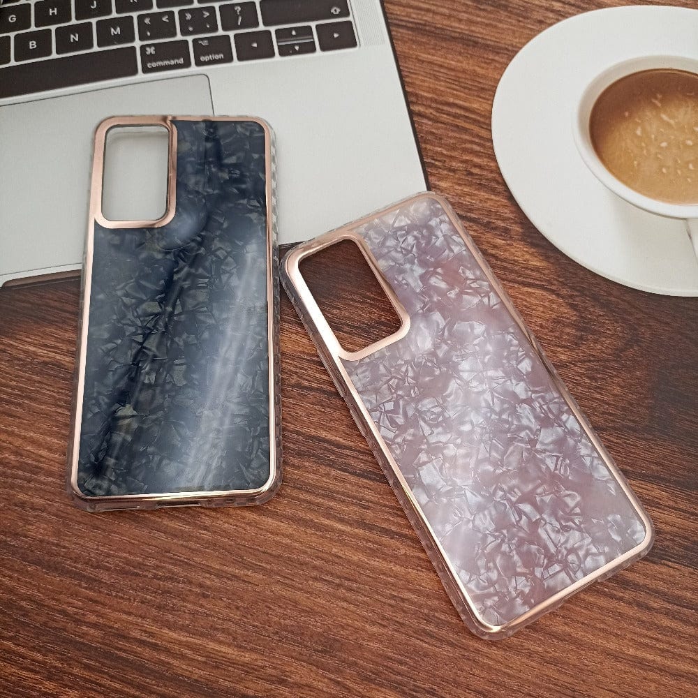 Marble Pattern Back Cover For Vivo V23e 5G Phone Case With Pop Up Holder Pink Onezeros.in