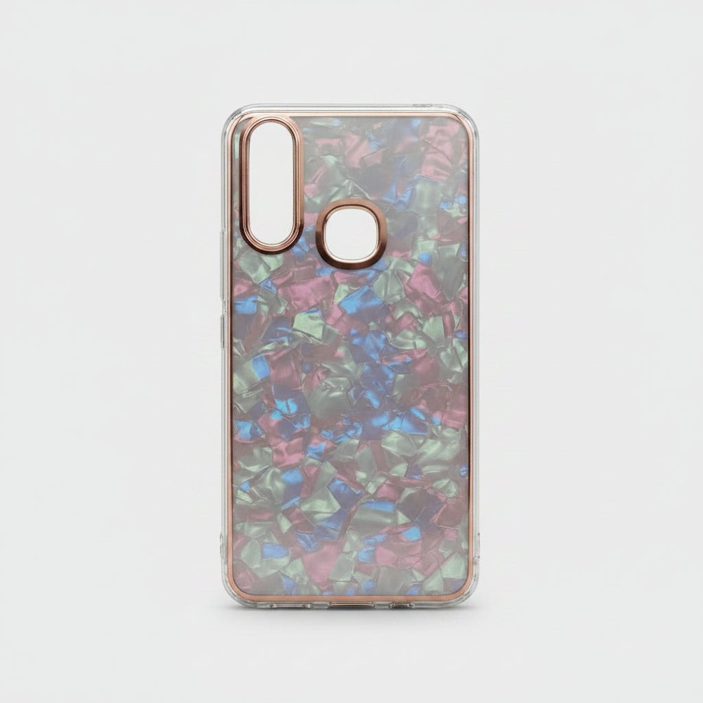 Marble Pattern Back Cover For Vivo Y12/Y15/Y17/U10 Phone Case With Pop Up Holder Mixed Onezeros.in