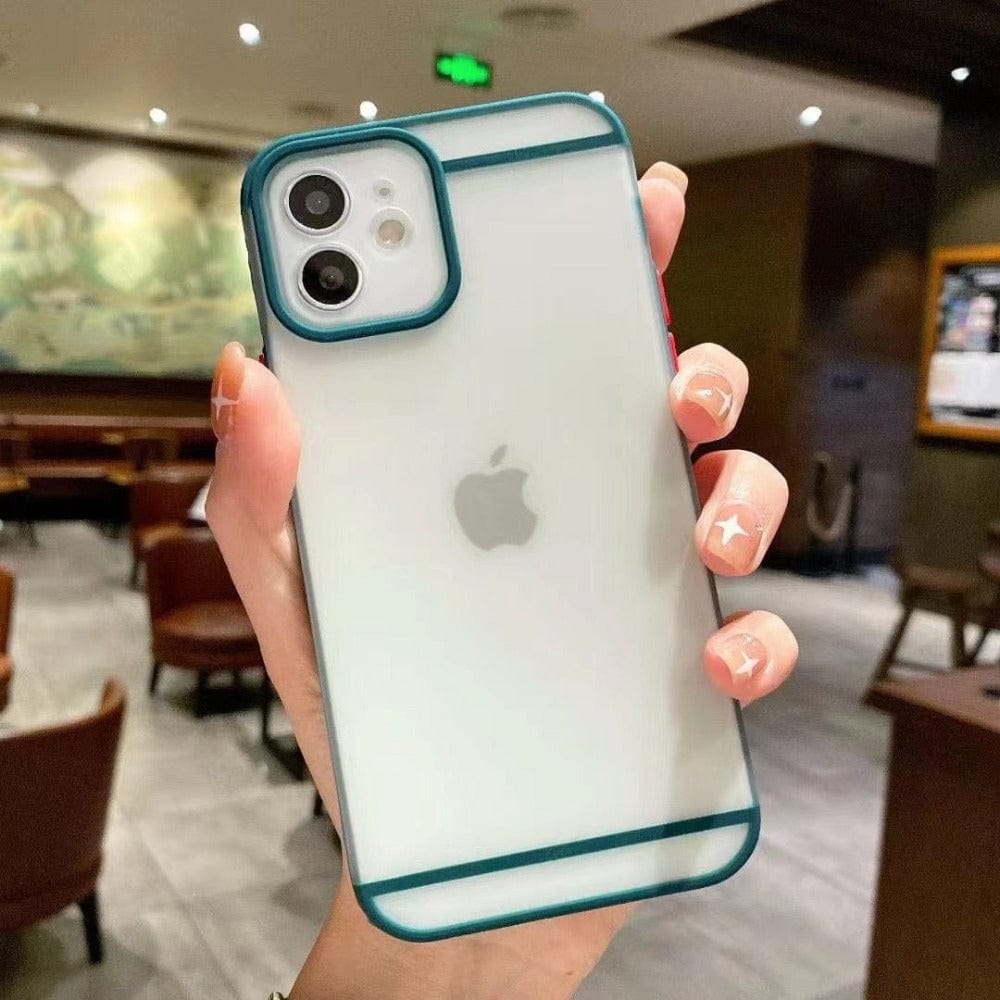 Matte Translucent Frosted Smoke Phone Case For Samsung Galaxy A52/A52s Green Onezeros.in