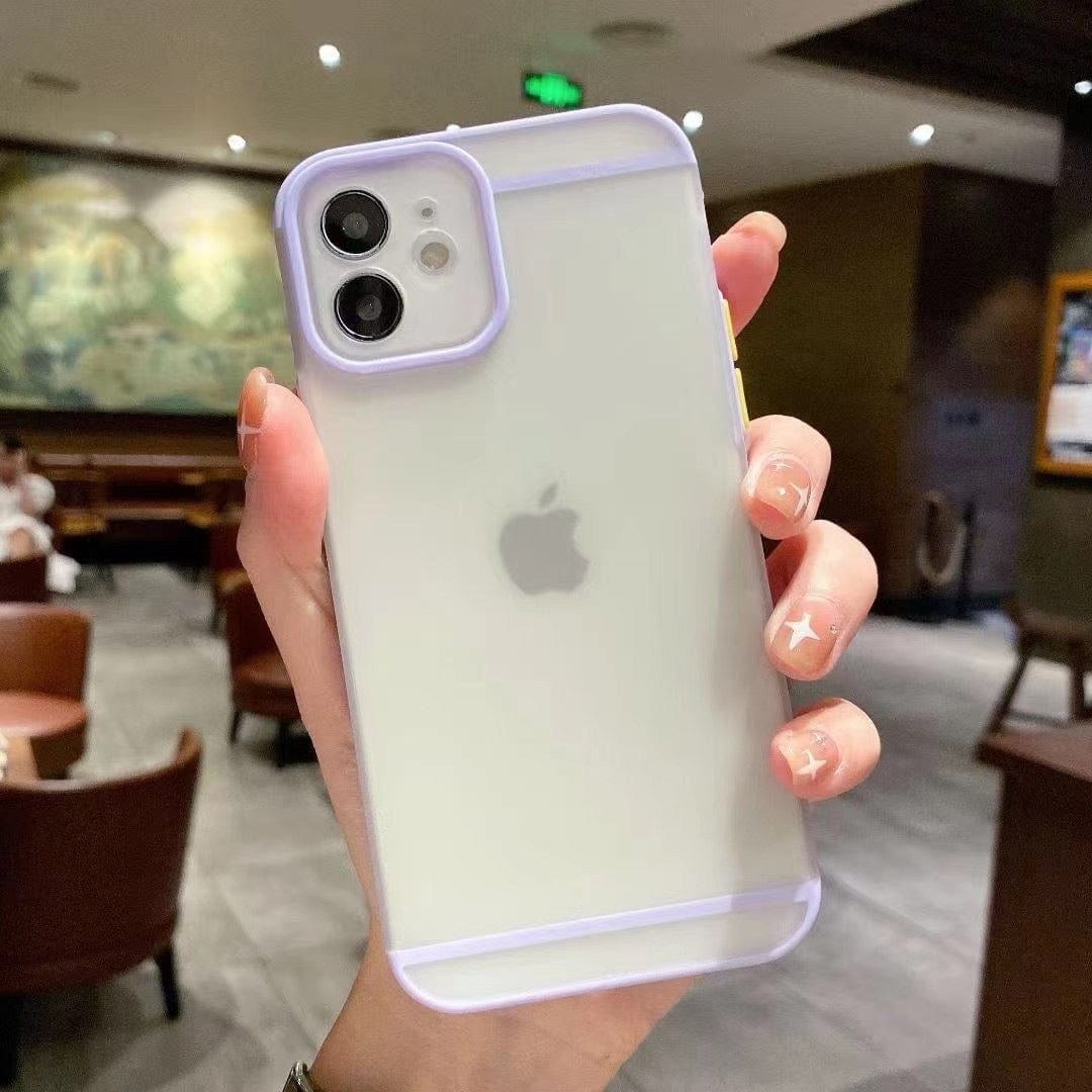 Matte Translucent Frosted Smoke Phone Case For Samsung Galaxy A52/A52s Purple Onezeros.in