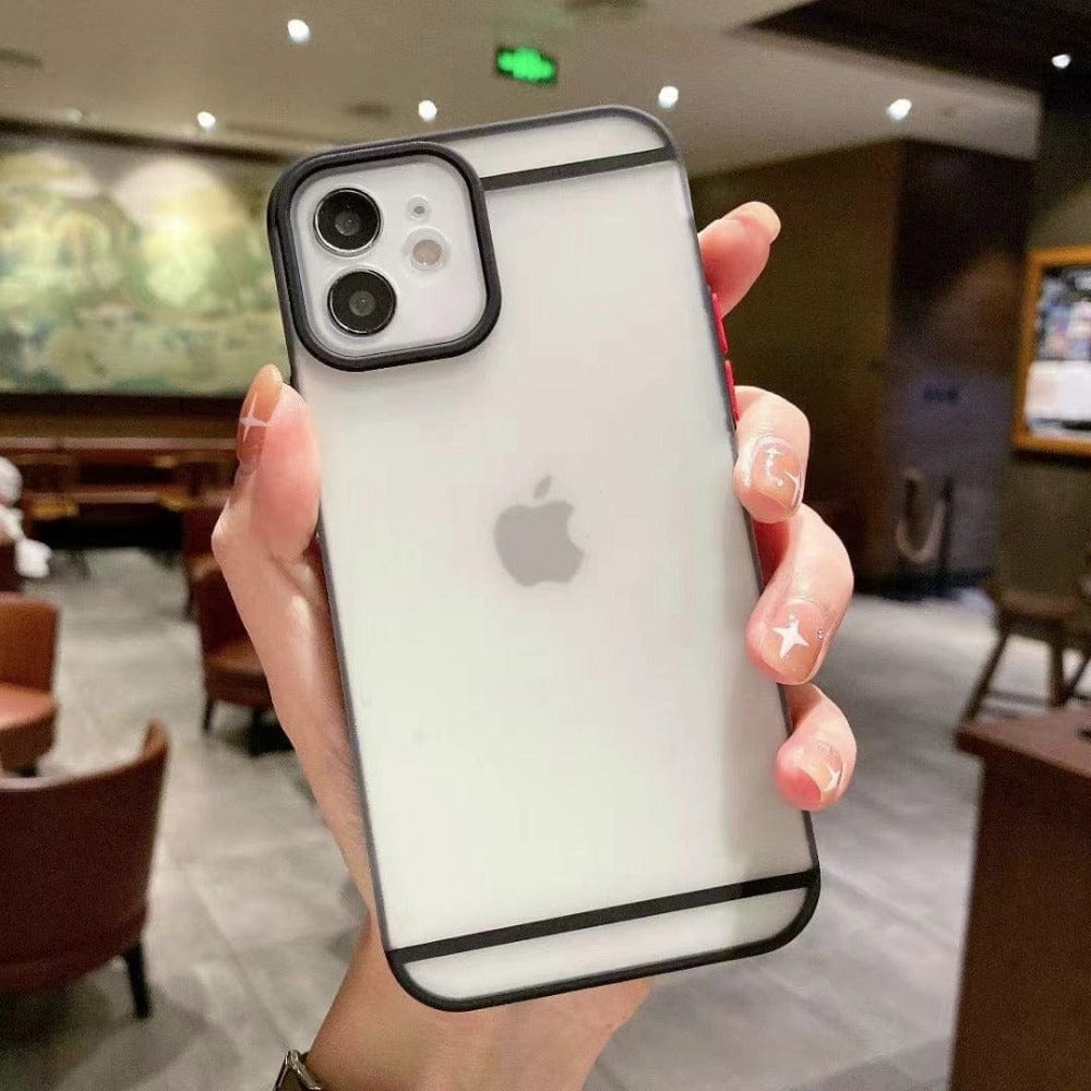 Matte Translucent Frosted Smoke Phone Case For Samsung Galaxy A52/A52s Black Onezeros.in