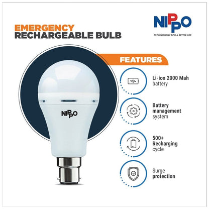 Nippo Rechargeable Emergency Inverter Bulb NIPPO