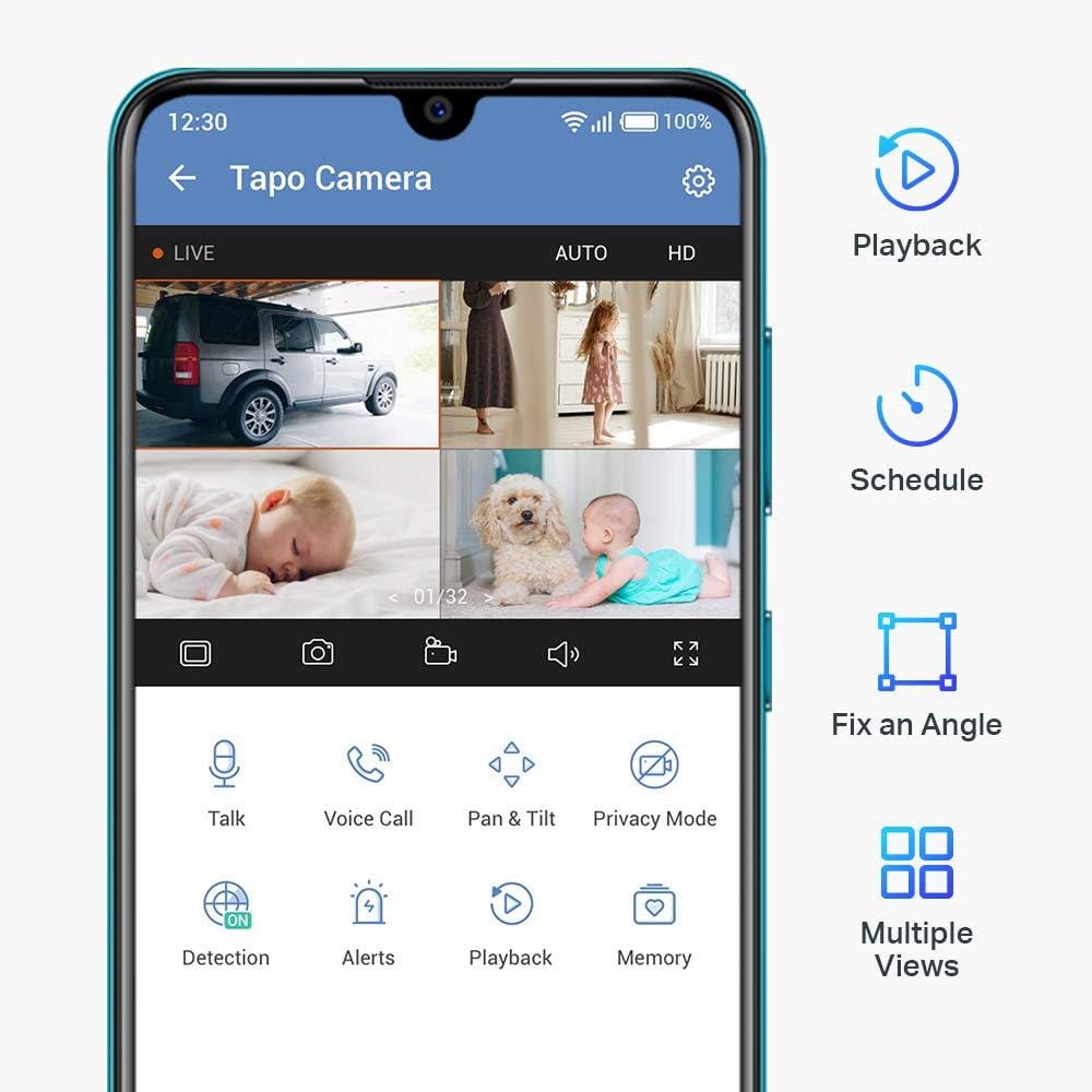 Pan/Tilt Home Security Wi-Fi Camera Tapo C200 Tapo