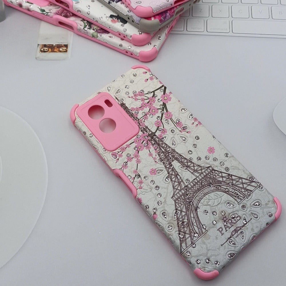 Pink Border Stone Case Mobile Cover for Vivo Y15s/Y01 Onezeros.in