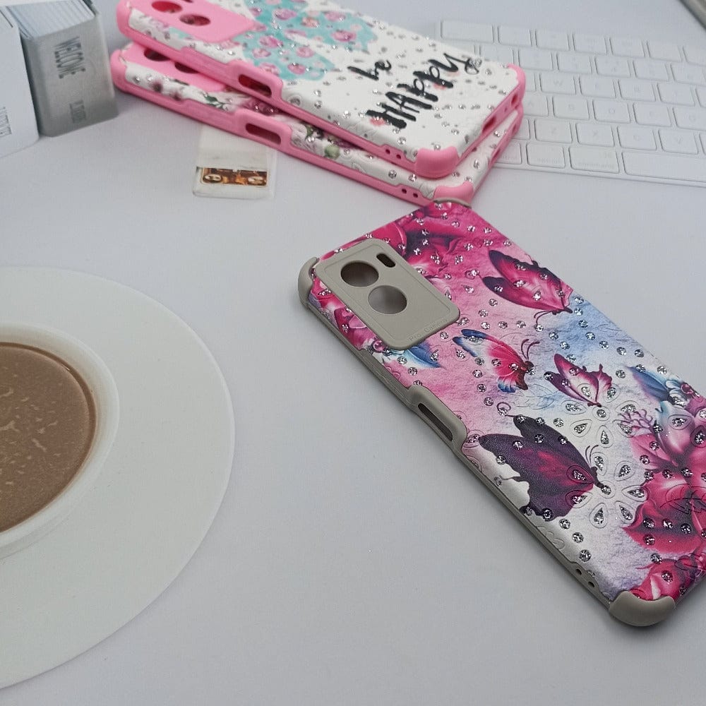 Pink Border Stone Case Mobile Cover for Vivo Y15s/Y01 Onezeros.in