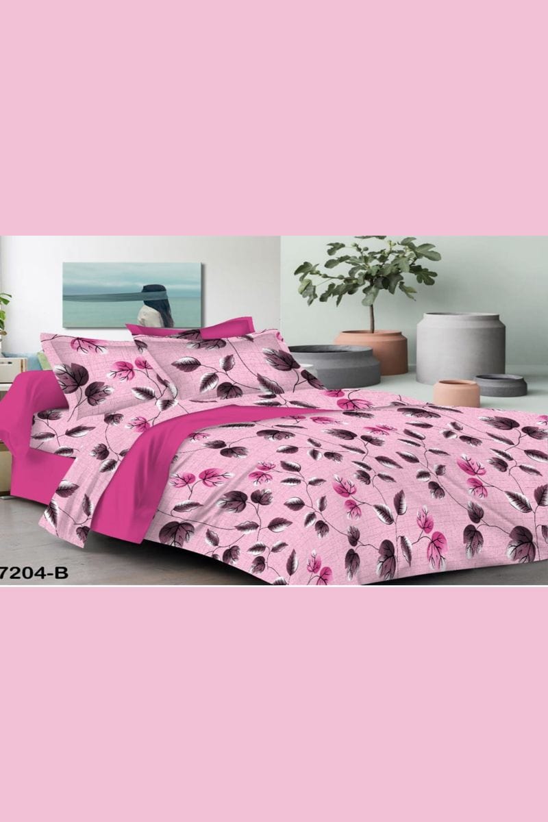 Printed Cotton King Size Double Bed Sheet With 2 Pillow Cover Set Onezeros.in