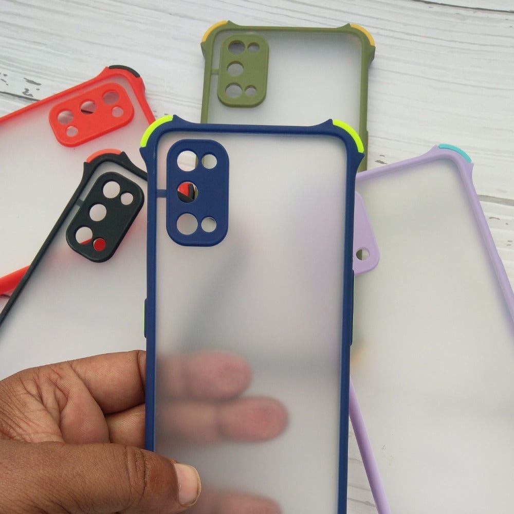 Realme Q2 Pro Air cushion Shockproof Smoke Transparent Phone Case Onezeros.in