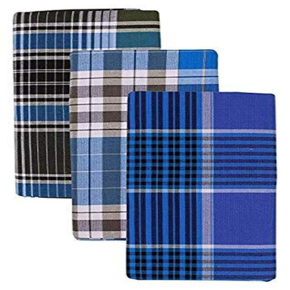 SANGU MARK Men's Cotton Lungies (Pattern May Vary, Multicolour) Onezeros.in