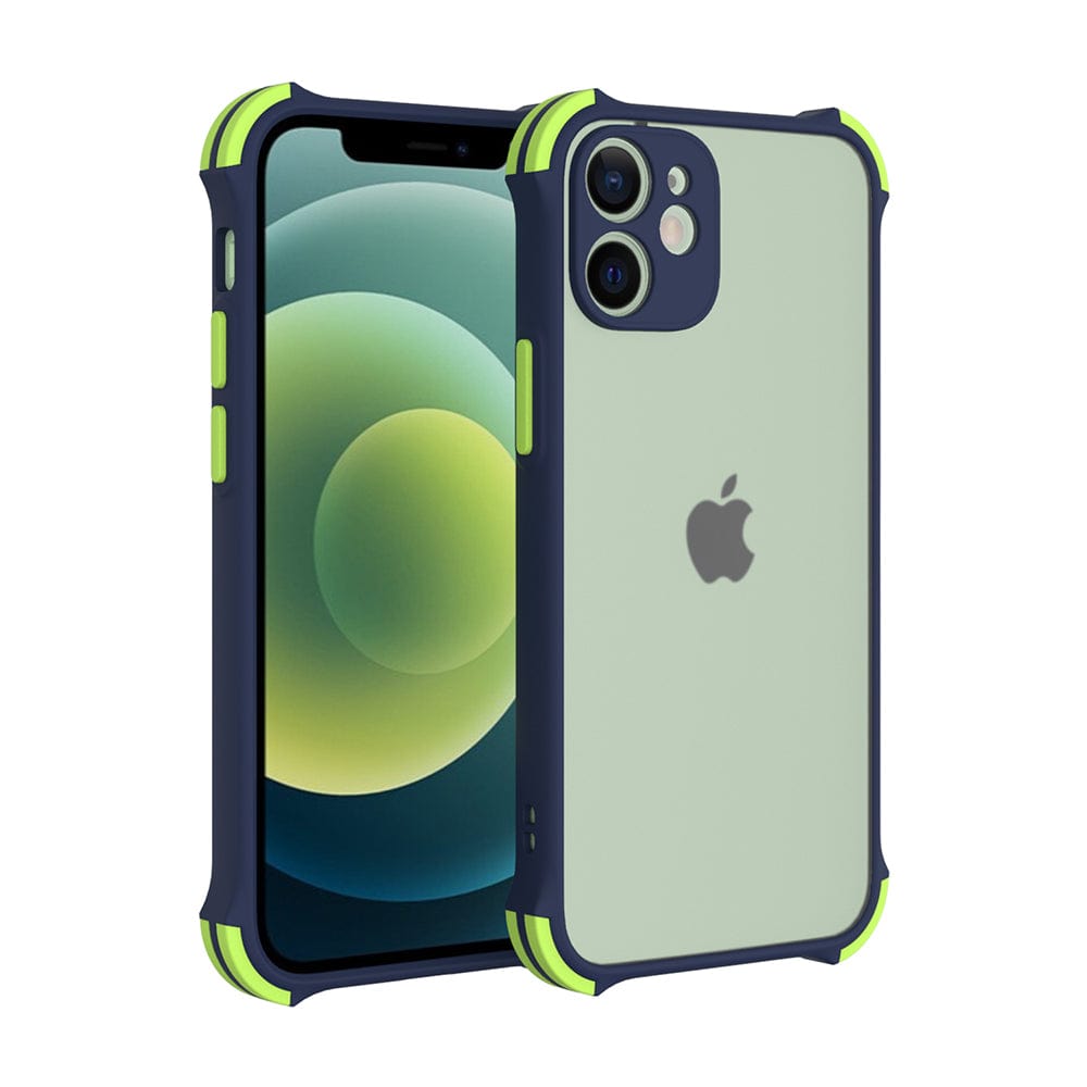 Shockproof Smoke Case For iPhone 12 Mobile Cover Blue Onezeros.in