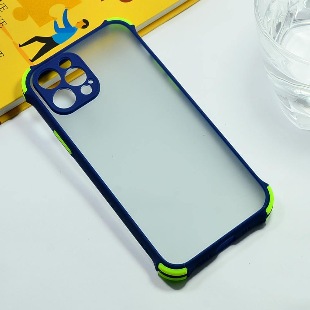 Shockproof Smoke Case For iPhone 12 Pro Mobile Cover Blue Onezeros.in