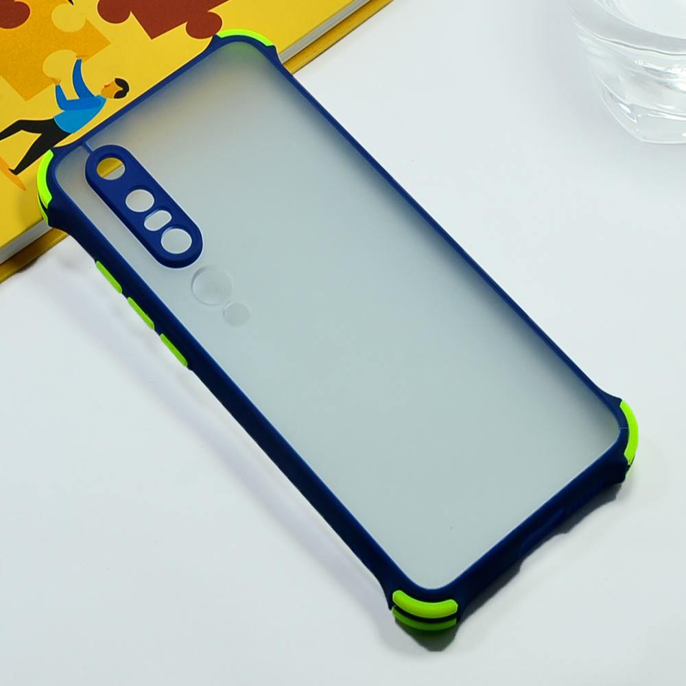Shockproof Smoke Case For Mi 10 Pro Mobile Cover Blue Onezeros.in