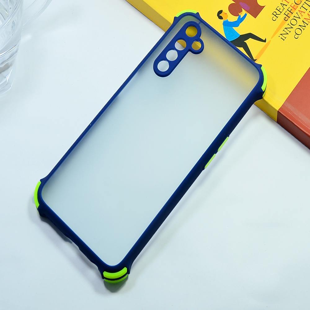 Shockproof Smoke Case For Realme 6 Mobile Cover Blue Onezeros.in