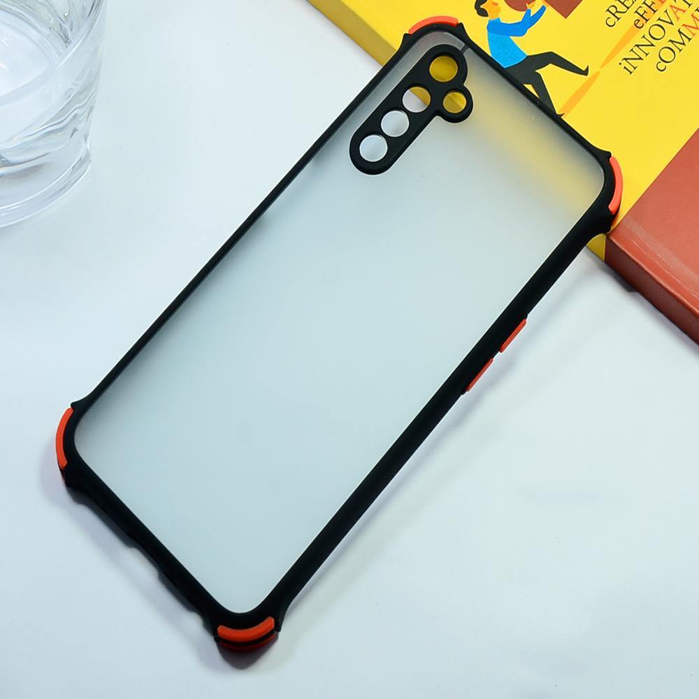 Shockproof Smoke Case For Realme 6 Mobile Cover Black Onezeros.in